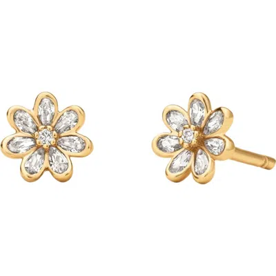 Made By Mary Flora Luxe Stud Earrings In Gold