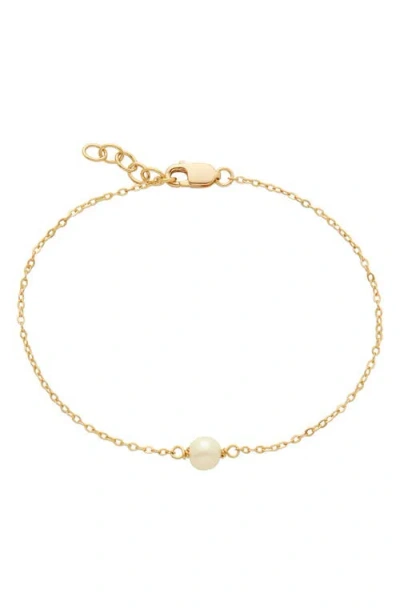 Made By Mary Freshwater Pearl Bracelet In Gold