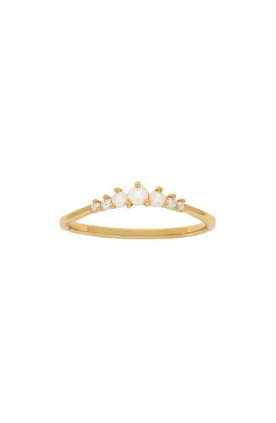 Made By Mary Freshwater Pearl Ring In Gold