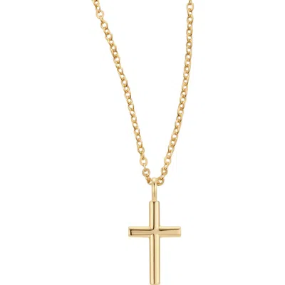 Made By Mary Full Cross Necklace In Gold
