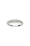 Made By Mary Gloss Croissant Ring In Metallic
