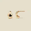 Made By Mary Gloss Drop Stud Earrings In White