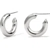 Made By Mary Gloss Hoop Earrings In Metallic