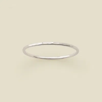 Made By Mary Hammered Stacking Ring In Metallic
