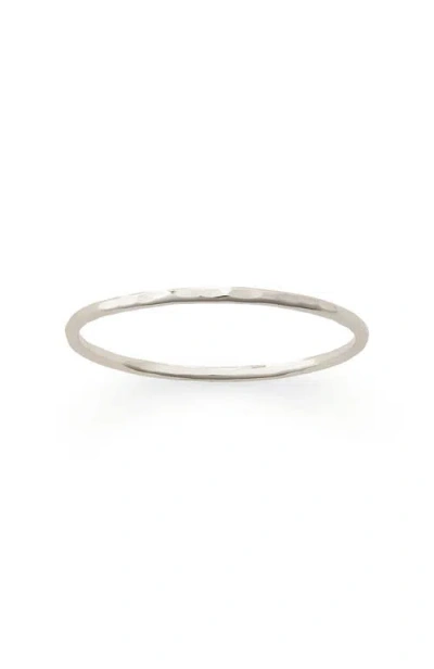 Made By Mary Hammered Stacking Ring In Silver