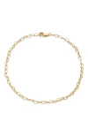 Made By Mary Heart Chain Bracelet In Gold