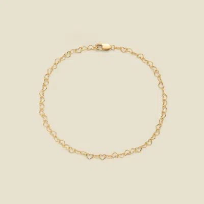 Made By Mary Heart Chain Bracelet In Pattern