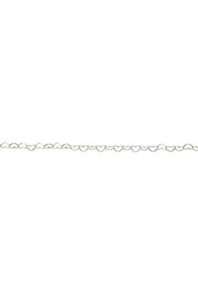 Made By Mary Heart Chain Bracelet In Metallic