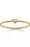 Made By Mary Heart Stacking Ring In Gold