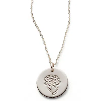 Made By Mary January Birth Flower Necklace In Silver