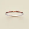 Made By Mary January Birthstone Stacking Ring In Red