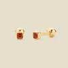 Made By Mary January Birthstone Stud Earrings In Gold