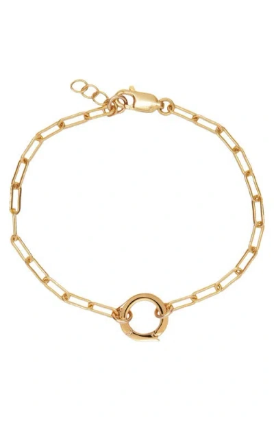 Made By Mary Jude Charm Bracelet With Link Lock In Gold