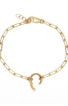 Made By Mary Jude Charm Bracelet With Link Lock In Gold