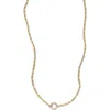 Made By Mary Jude Charm Necklace With Cz Link Lock In Gold