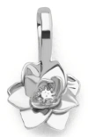 Made By Mary July Birth Flower Charm In Silver
