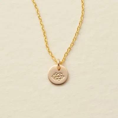 Made By Mary July Birth Flower Necklace In Gold