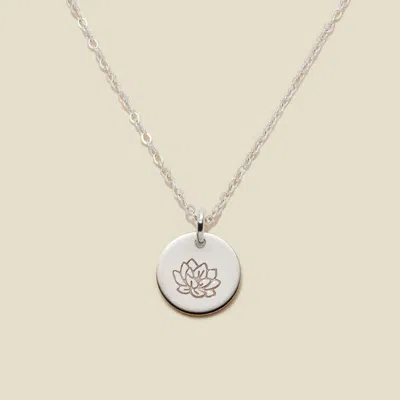 Made By Mary July Birth Flower Necklace In Metallic