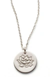 Made By Mary July Birth Flower Necklace In Silver