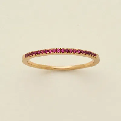 Made By Mary July Birthstone Stacking Ring In Gold