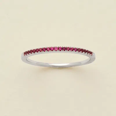 Made By Mary July Birthstone Stacking Ring In White