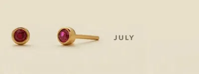 Made By Mary July Birthstone Stud Earrings In Multi