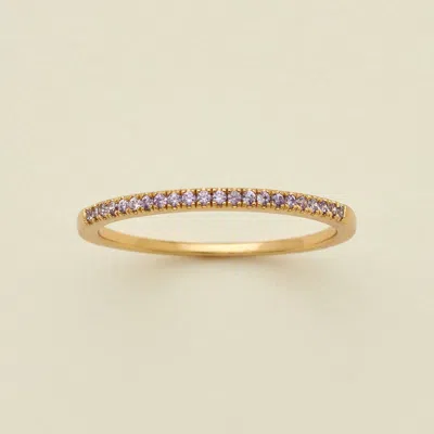 Made By Mary June Birthstone Stacking Ring In Gold
