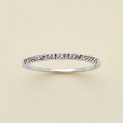 Made By Mary June Birthstone Stacking Ring In Metallic