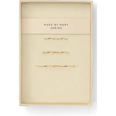 Made By Mary Live In Hoops Trio Set In Gold