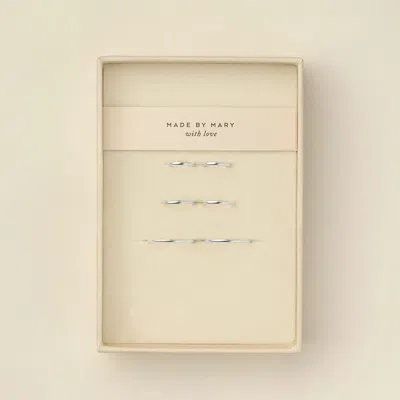 Made By Mary Live In Hoops Trio Set In Silver