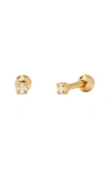 MADE BY MARY LIVE IN MINI CUBIC ZIRCONIA STUD EARRINGS