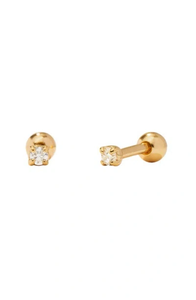 Made By Mary Live In Mini Cubic Zirconia Stud Earrings In Gold