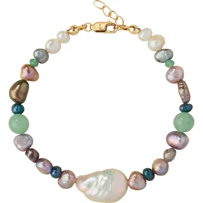 Made By Mary Low Tide Pearl Bracelet In Transparent