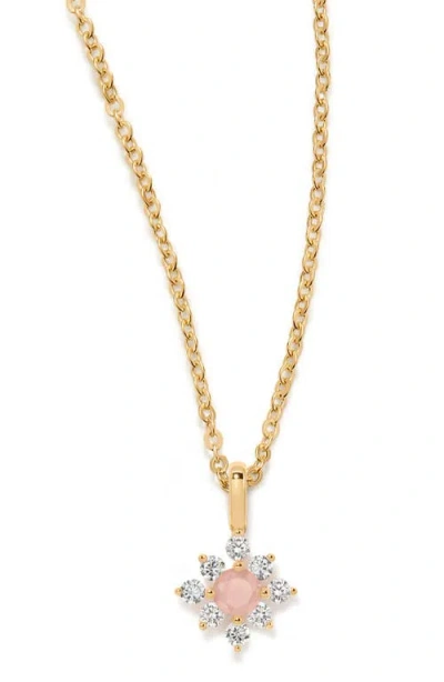 Made By Mary Lumi Flora Charm Necklace In Gold