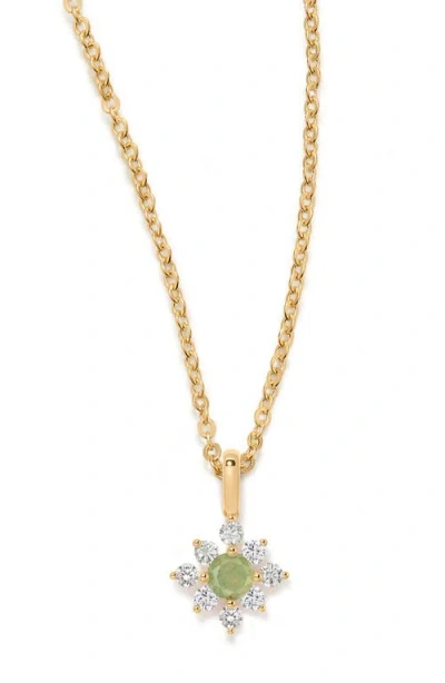 Made By Mary Lumi Flora Charm Necklace In Gold