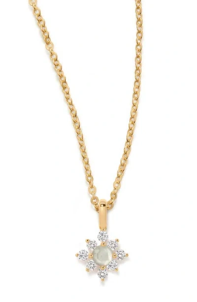Made By Mary Lumi Flora Charm Necklace In Purple