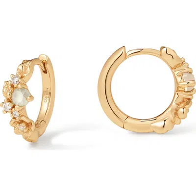 Made By Mary Lumi Flora Hoop Earrings In Pattern