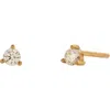 Made By Mary Luxe Cubic Zirconia Stud Earrings In Gold