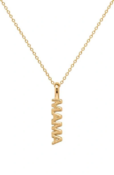 Made By Mary Mama Charm Necklace In Gold Vermeil