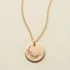 Made By Mary March Birth Flower Necklace In Gold