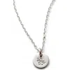 Made By Mary March Birth Flower Necklace In Silver