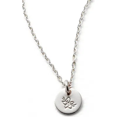 Made By Mary March Birth Flower Necklace In Silver