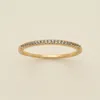 Made By Mary March Birthstone Stacking Ring In Gold