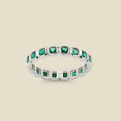 Made By Mary May Birthstone Eternity Ring In Green