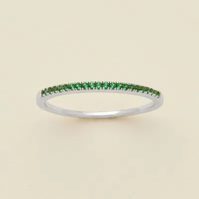 Made By Mary May Birthstone Stacking Ring In White