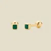 Made By Mary Cubic Zirconia Birthstone Stud Earrings In Gold