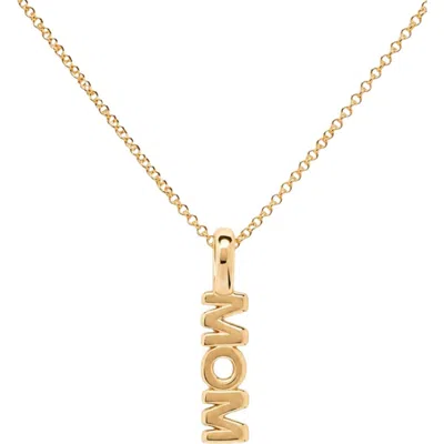 Made By Mary Mom Charm Necklace In Gold Vermeil