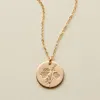 Made By Mary November Birth Flower Necklace In Gold