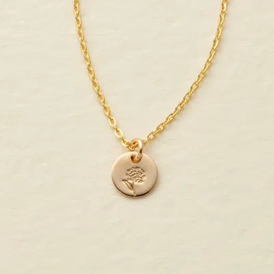 Made By Mary October Birth Flower Necklace In Gold