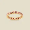 Made By Mary Cubic Zirconia Eternity Birthstone Ring In Brown